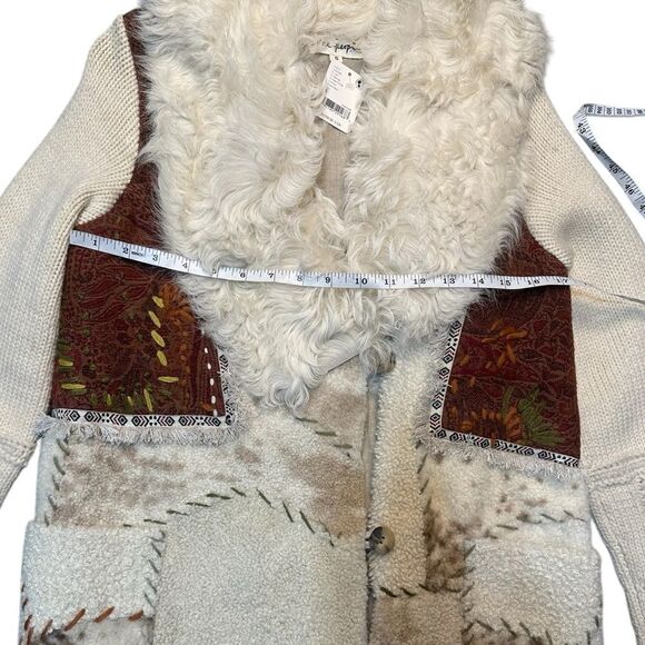 Nigel Preston Lambskin & Wool Knit Patchwork Artisan Jacket Size Small NWT - Picture 12 of 14